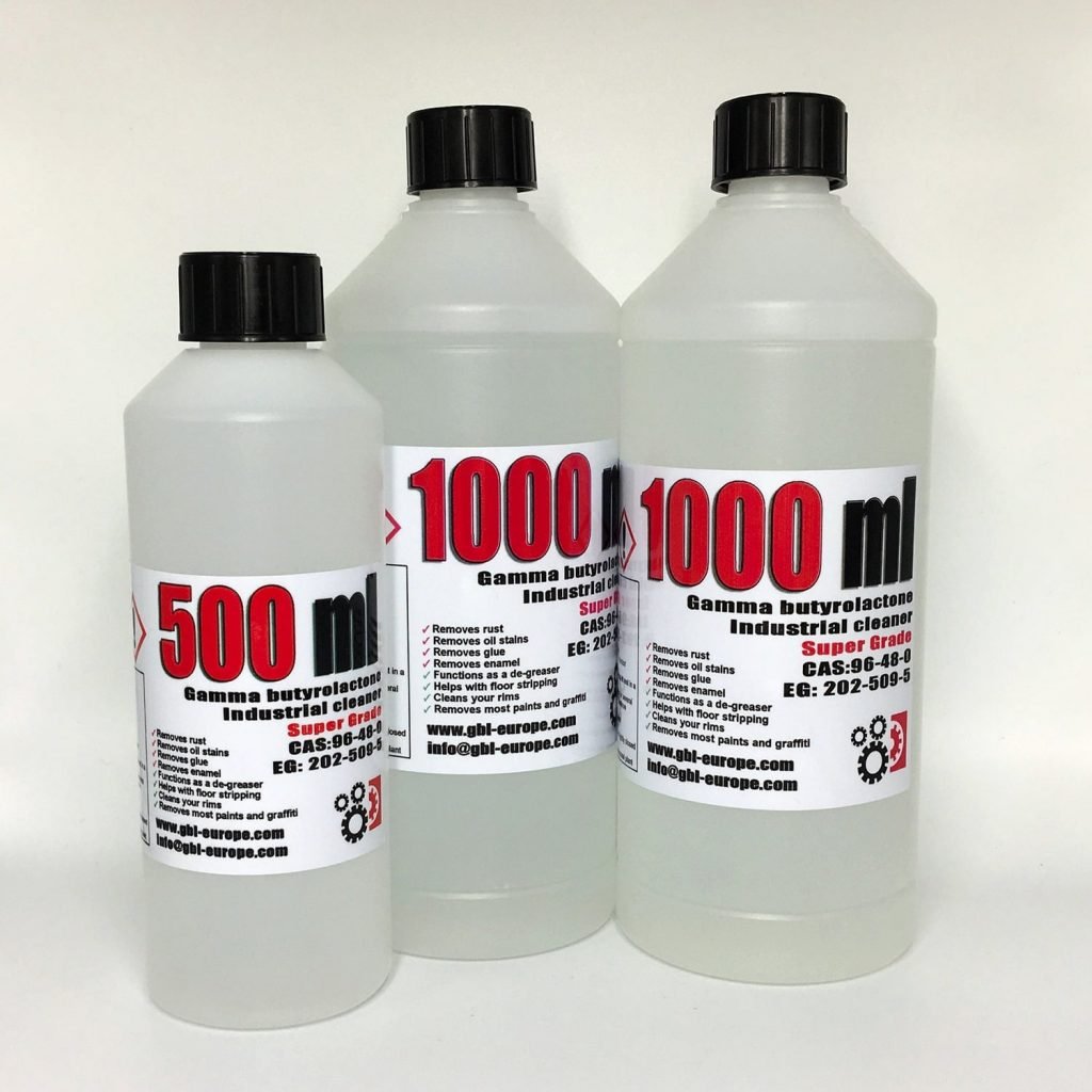 GBL Produktsortiment kaufen – 500ML, 1000ML und 5L Kanister Gamma-Butyrolacton 99% Reinheit